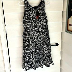 Navy & Cream silk dress purchased at boutique in London.